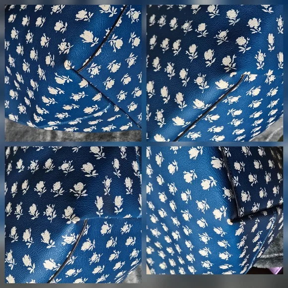 Coach Blue and White Tote Bag - Picture 5 of 9